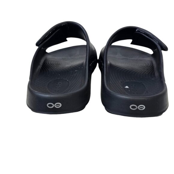 OOFOS Mens OOahh Sports Flex Slip On Slide Sandals, Comfort, Black, Size 10 - Picture 5 of 10